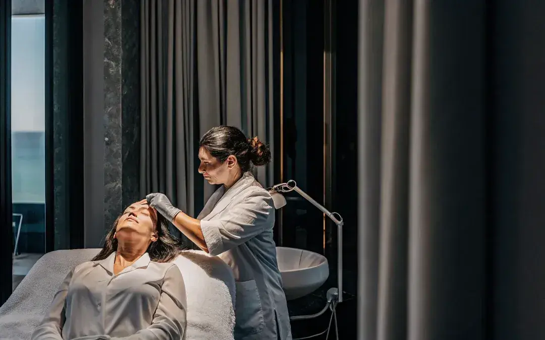 A treatment in progress at RENU Medical Aesthetics